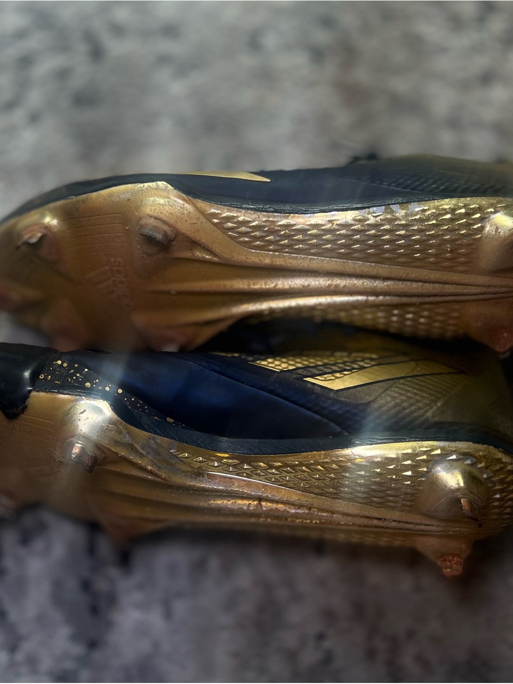 adidas Navy and Gold Lightweight Soccer Cleats - Picture 5 of 5